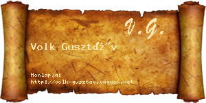 Volk Gusztáv névjegykártya