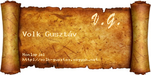 Volk Gusztáv névjegykártya