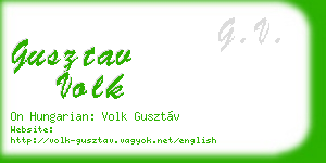 gusztav volk business card